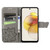 For Motorola Moto G73 Butterfly Love Flower Embossed Flip Leather Phone Case(Gray)