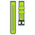 22mm Universal Two Color Silicone Watch Band(Lime Black)