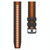 22mm Universal Ocean Style Silicone Two Color Watch Band(Black Orange)
