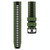 22mm Universal Ocean Style Silicone Two Color Watch Band(Army Green Black)