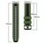 22mm Universal Ocean Style Silicone Two Color Watch Band(Army Green Black)