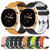 For Honor Watch GS 3 22mm Football Pattern Two-Color Silicone Watch Band(Armygreen+Black)