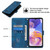 For Samsung Galaxy A32 5G / M32 5G Skin-feel Embossed Leather Phone Case(Blue)