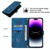 For iPhone 14 Pro Skin-feel Embossed Leather Phone Case(Blue)