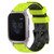 For Garmin Venu SQ 20mm Football Pattern Two-Color Silicone Watch Band(Lime Green + Black)
