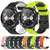 For Honor Watch Dream 22mm Football Pattern Two-Color Silicone Watch Band(Yellow+Black)