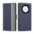 For Honor X9a 5G Twill Texture Side Buckle Leather Phone Case(Blue)