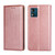 For Motorola Moto E13 4G Gloss Oil Solid Color Magnetic Leather Phone Case(Rose Gold)