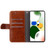 For Motorola Moto E13 4G Geometric Stitching Horizontal Flip Leather Phone Case(Light Brown)