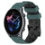 For Amazfit GTR 3 Pro 22mm Football Texture Two-Color Silicone Watch Band(Olive Green + Black)