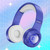 KE25 RGB Light Wireless Stereo Music Bluetooth Headset(Blue)