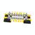 CP-3052 150A 12-48V RV Yacht Double-row 6-way Busbar with 16pcs Terminals(Black)