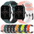 For Amazfit GTS 4 20mm Football Texture Two-Color Silicone Watch Band(Olive Green + Black)