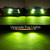 1 Pair BA20D DC12V 7.8W Car LED Fog Light (Lime Green)