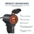 ZH-723F4 Car / Motorcycle QC3.0 Cell Phone Fast Charging Dual USB Car Charger(Orange Light)