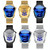 BINBOND Locomotive Concept Watch Men Live Black Technology Watch(White Net Belt-White Steel-Blue Face)