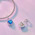 BSC775 Sterling Silver S925 Ocean Heart Zircon Plated Platinum Bracelet Bead BSC775 Sterling Silver S925 Ocean Heart Zircon Plated Platinum Bracelet Bead