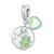 BSC767 Sterling Silver S925 Plated Gold Plated Heart Clover Lettering Bracelet Pendant