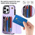 For iPhone 14 Pro RFID Card Slot Phone Case with Long Lanyard(Purple) For iPhone 14 Pro RFID Card Slot Phone Case with Long Lanyard(Purple)