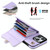 For iPhone 14 Pro RFID Card Slot Phone Case with Long Lanyard(Purple) For iPhone 14 Pro RFID Card Slot Phone Case with Long Lanyard(Purple)