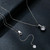 MSN007 Sterling Silver S925 White Gold Plated Zircon Moissanite Necklace