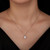 MSN007 Sterling Silver S925 White Gold Plated Zircon Moissanite Necklace