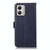 For Motorola Moto G53 5G Crazy Horse Top Layer Cowhide RFID Leather Phone Case(Blue)