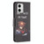 For Motorola Moto G73 5G Colored Drawing Pattern Leather Phone Case(Bear)