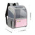 FUNADD Fold Breathable Pet Backpack Outdoor Shoulders Cat Bag (Pink)
