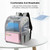 FUNADD Fold Breathable Pet Backpack Outdoor Shoulders Cat Bag (Pink)