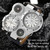 Oulm 9415 Double Time Zone Men Belt Watch Big Dial Compass Quartz Watch(Black)