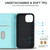 For iPhone 13 Rhombic MagSafe RFID Anti-Theft Wallet Leather Phone Case(Sky Blue)