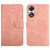 For OPPO Reno8 T 4G HT03 Skin Feel Butterfly Embossed Flip Leather Phone Case(Pink)