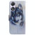 For OPPO A58 Coloured Drawing Flip Leather Phone Case(White Wolf)