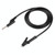 Thick Probe to Alligator Clip Test Lead Single Cable, Length: 1m (Black)