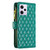 For Xiaomi Redmi Note 12 Pro+ Global Diamond Lattice Zipper Wallet Leather Flip Phone Case(Green)