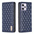 For Xiaomi Redmi Note 12 Pro+ Global Diamond Lattice Magnetic Leather Flip Phone Case(Blue)