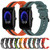 For Amazfit Pop 20mm Vertical Two-Color Silicone Watch Band(Black+Grey)