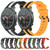 For Amazfit GTR 47mm 22mm Vertical Two-Color Silicone Watch Band(Green+Black)