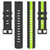 For Amazfit GTR 47mm 22mm Vertical Two-Color Silicone Watch Band(Green+Black)