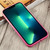 For iPhone 13 Pro Max Liquid TPU Silicone Gradient MagSafe Phone Case(Pink Red)