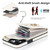 For iPhone 14 Pro Max Ring Holder RFID Card Slot Phone Case with Long Lanyard(Beige)
