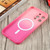 For iPhone 14 Pro Max Liquid TPU Silicone Gradient MagSafe Phone Case(Pink Red)