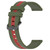 For Amazfit GTS 4 20mm Vertical Two-Color Silicone Watch Band(Army Green+Red)