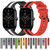 For Amazfit GTS 4 20mm Vertical Two-Color Silicone Watch Band(Army Green+Red)