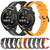 For Huawei Watch GT Runner 22mm Vertical Two-Color Silicone Watch Band(Red+Black)