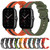 For Amazfit GTS 2E 20mm Vertical Two-Color Silicone Watch Band(Army Green+Red)
