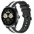 For Huawei Watch Buds 22mm Vertical Two-Color Silicone Watch Band(Black+White)