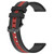 For Samsung Galaxy Watch5 44mm 20mm Vertical Two-Color Silicone Watch Band(Black+Red)