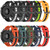For Samsung Galaxy Watch5 44mm 20mm Vertical Two-Color Silicone Watch Band(Black+Red)